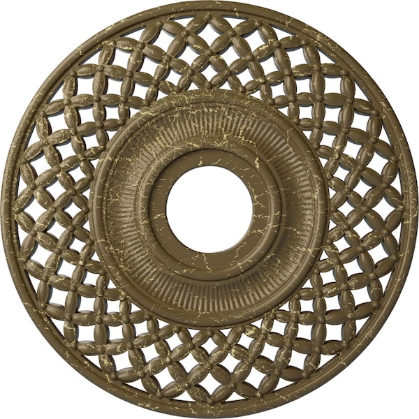 Ekena Millwork Robin Medallion (Canopies up to 6 1/4"), 22 1/4"OD x 4 3/4"ID x 1 1/4"P, Mississippi Mud Crackle CM22RBMMC - main